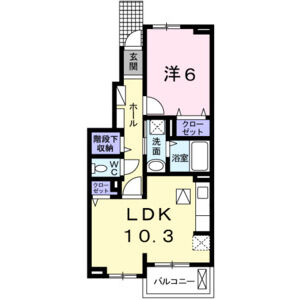 1LDK 間取り図