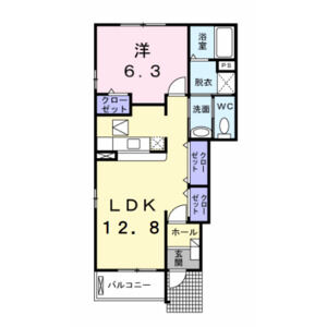 1LDK 間取り図