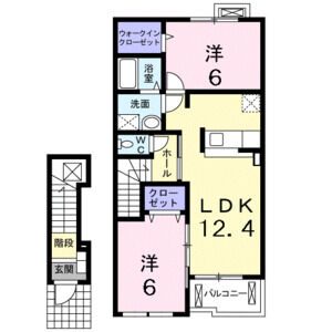 2LDK 間取り図