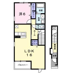 1LDK 間取り図