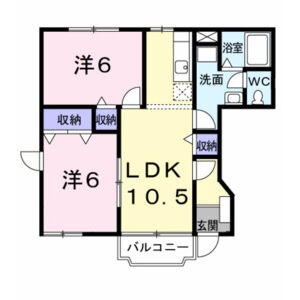 2LDK 間取り図