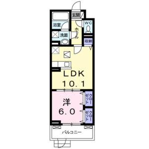 1LDK 間取り図