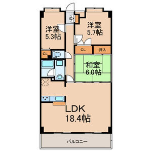 3LDK 間取り図