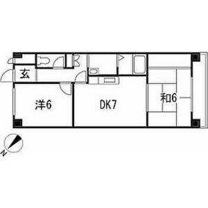 2DK 間取り図