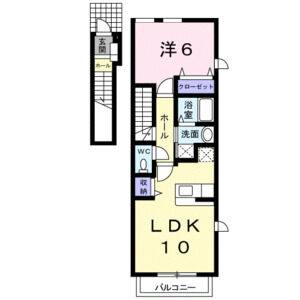 1LDK 間取り図