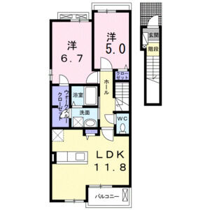 2LDK 間取り図
