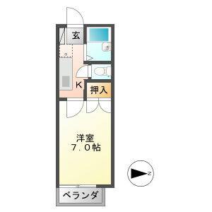 1K 間取り図