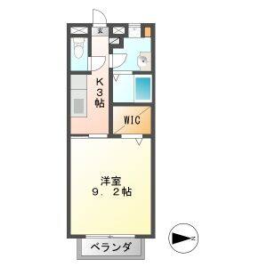 1K 間取り図
