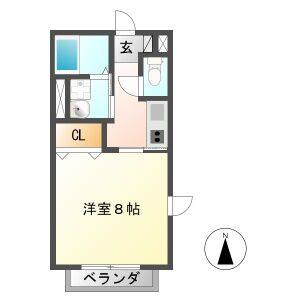 1K 間取り図