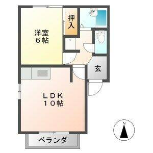 1LDK 間取り図