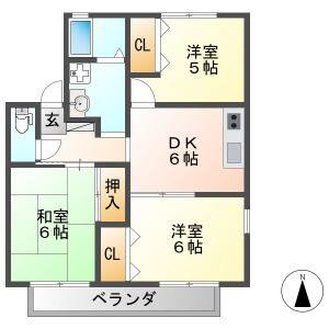 2LDK 間取り図