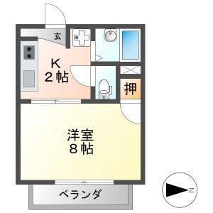 1K 間取り図