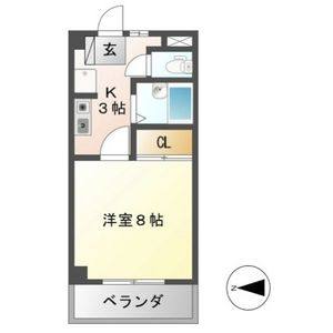 1K 間取り図