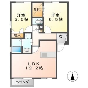 2LDK 間取り図