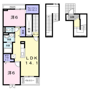 2LDK 間取り図