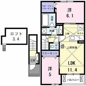 2LDK 間取り図