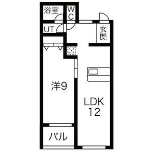 1LDK 間取り図