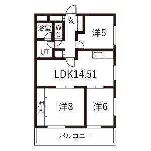 3LDK 間取り図