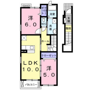 2LDK 間取り図