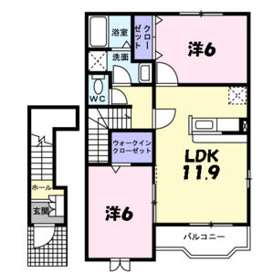 2LDK 間取り図