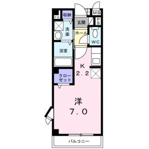 ワンルーム 間取り図