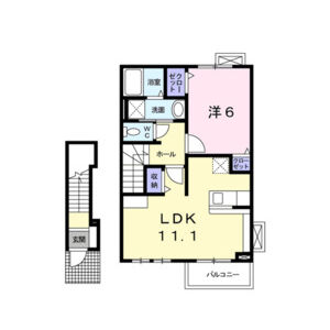 1LDK 間取り図