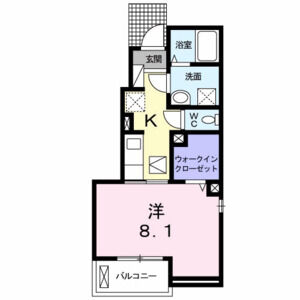 1K 間取り図