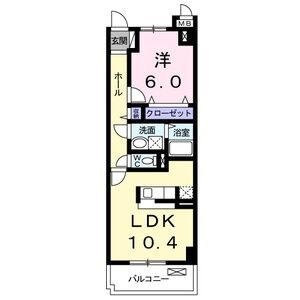1LDK 間取り図