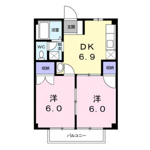 2DK 間取り図