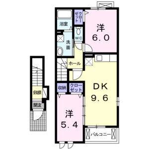 2DK 間取り図
