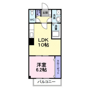 1LDK 間取り図