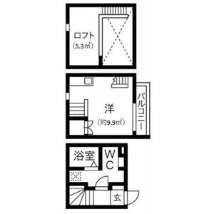 1K 間取り図