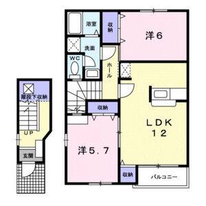 2LDK 間取り図