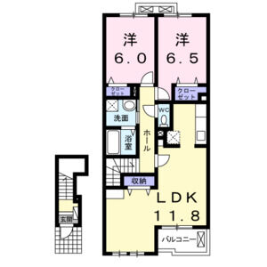 2LDK 間取り図