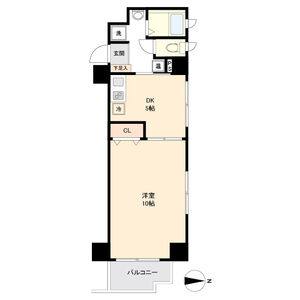 1DK 間取り図