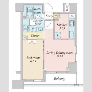 1LDK 間取り図