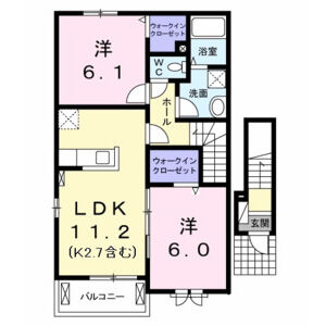 2LDK 間取り図