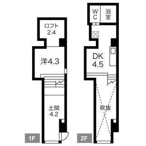 1DK 間取り図
