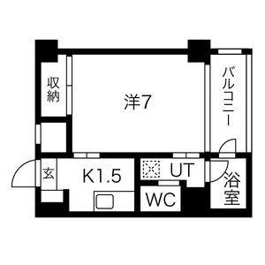 1K 間取り図