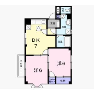 2DK 間取り図