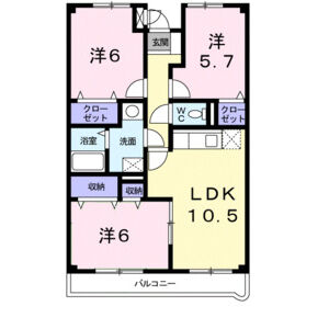3LDK 間取り図