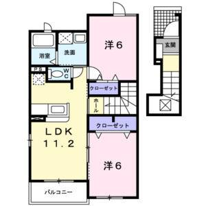 2LDK 間取り図