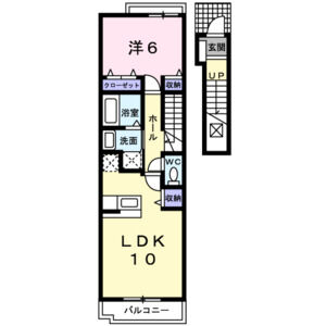 1LDK 間取り図