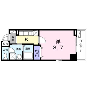 1K 間取り図