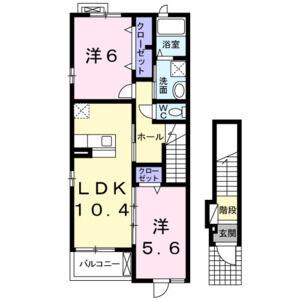 2LDK 間取り図