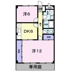 2DK 間取り図