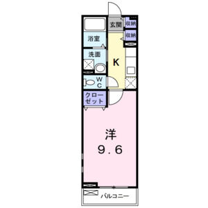 1K 間取り図