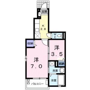 1K 間取り図