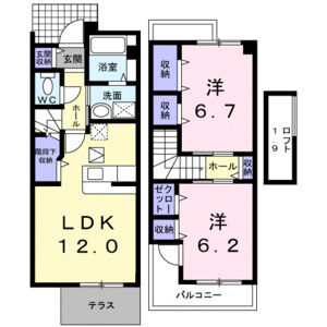 2LDK 間取り図