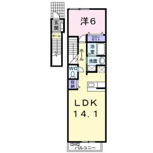 1LDK 間取り図